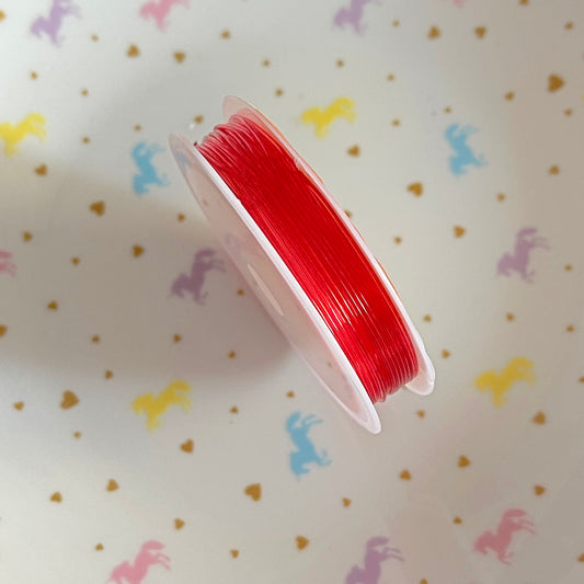 5M Red transparent elastic (1mm thick)