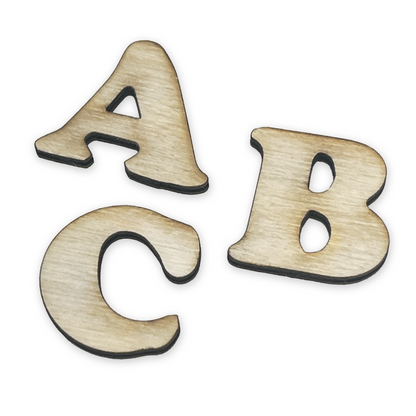 Retro font letter wood blank, Any letter & size