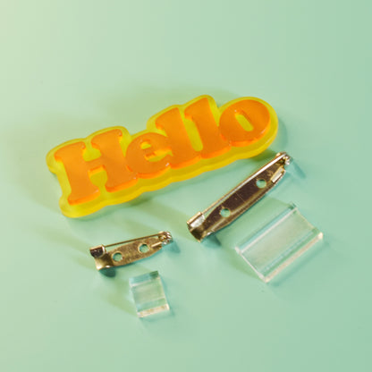 Retro font custom word brooch kit