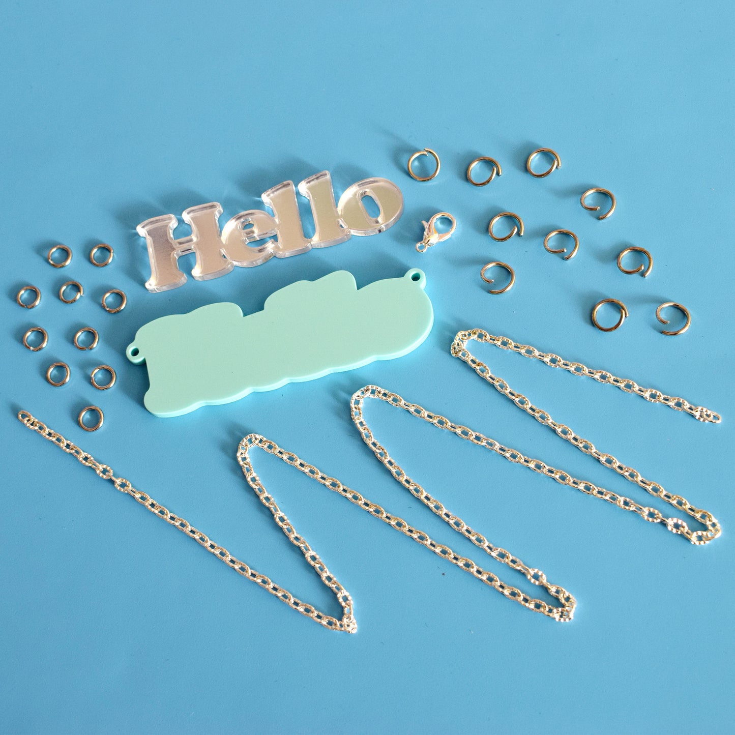 Retro font word necklace kit