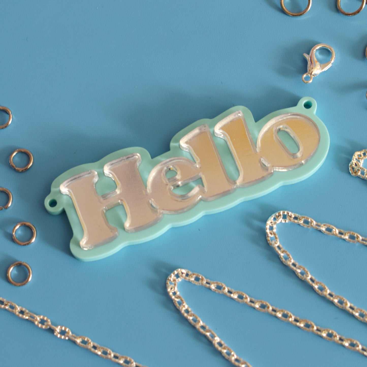 Retro font word necklace kit