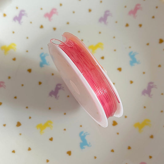 5M Rose pink transparent elastic (1mm thick)