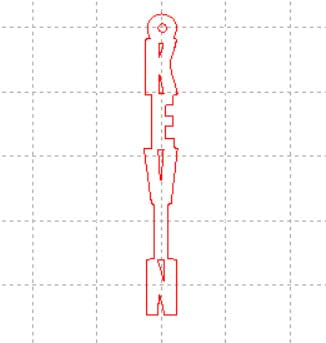 *SD*C* KEVIN (Vertical) charm, 5cm tall