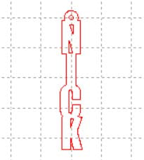 *SD*C* NICK (Vertical) charm, 5cm tall