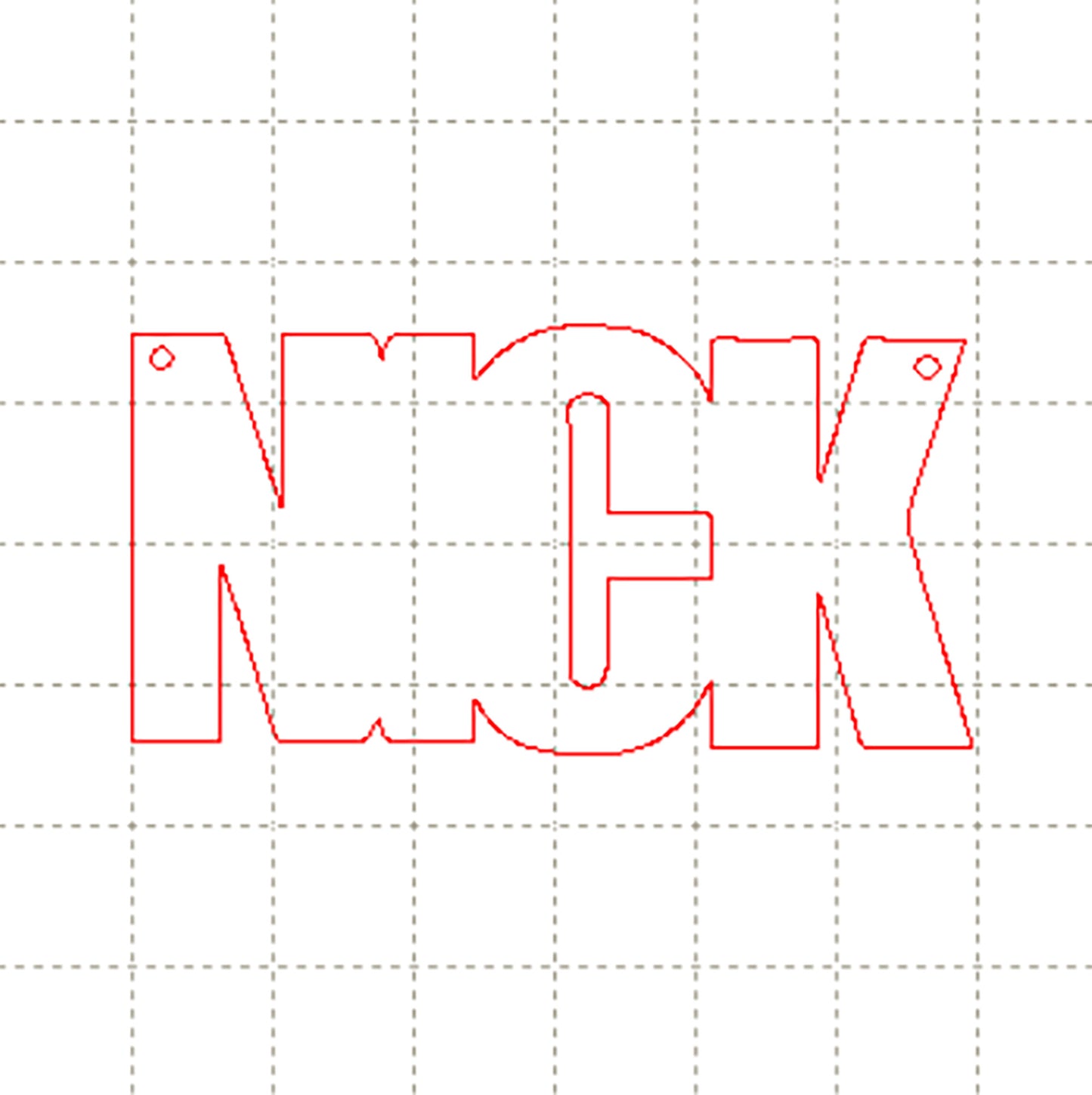 *SD*C* NICK (Horizontal) 2 hole charm, 6cm tall