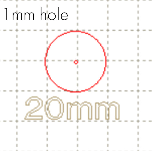 *SW*C* 20mm circle basic, 1mm hole