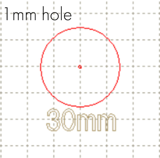 *SW*C* 30mm circle basic, 1mm hole