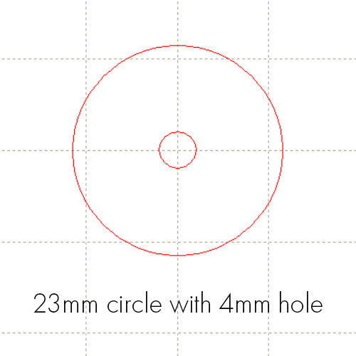 *SW*C* 23mm circle, 4mm hole