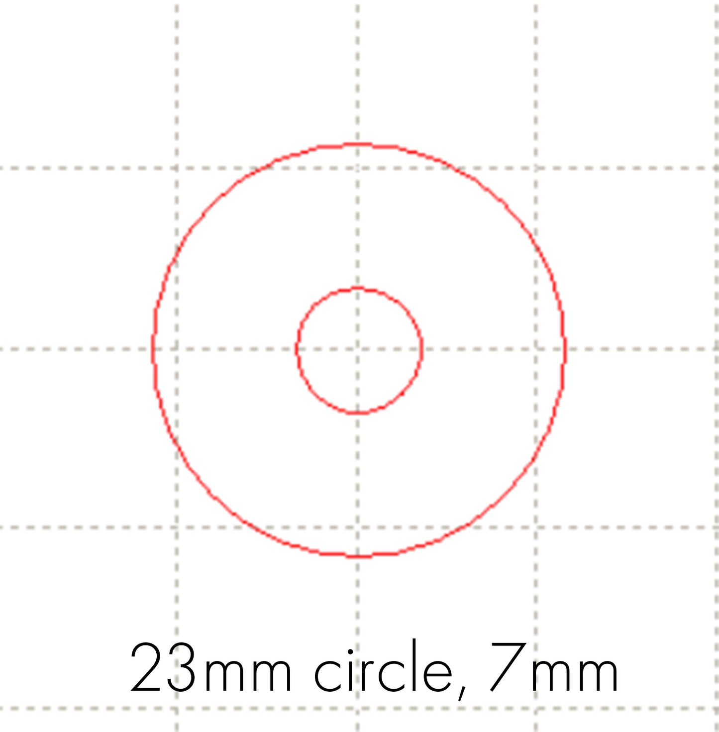 *SW*C* 23mm circle, 7mm hole