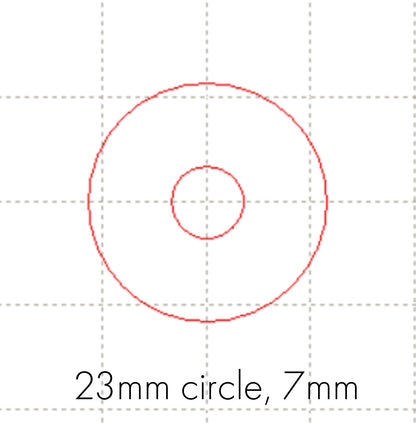 *SW*C* 23mm circle, 7mm hole