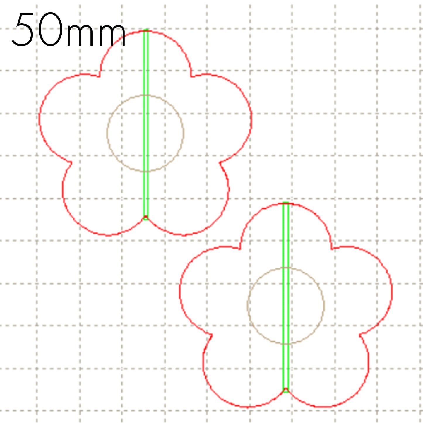 *SW*C* 2 part bead DAISY 50mm, with engrave centre