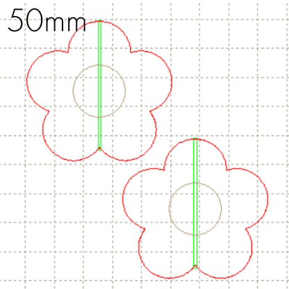 *SW*C* 2 part bead DAISY 50mm, with engrave centre