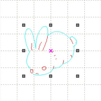 *SW*C* Rabbit cabochon with engraving, 30mm