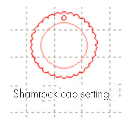 *SW*C* Shamrock cab (16.5mm circle cabochon)