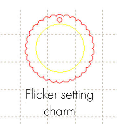 *SW*C* Paper flicker cabs setting (17.5mm circle cabochon)