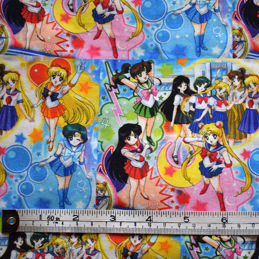 Large offcut sailor moon fabric