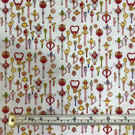 Sailor moon wands fabric offcut