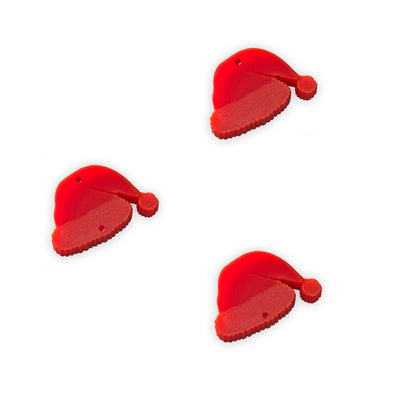 8 Santa hat link shapes, 2cm