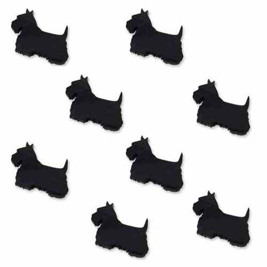 8 Scottie dog cabochons, laser cut