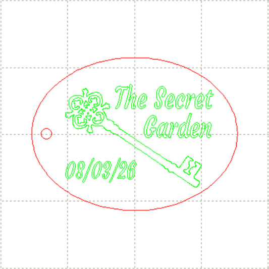 *NB*C* Secret Garden charm engraved, 3cm