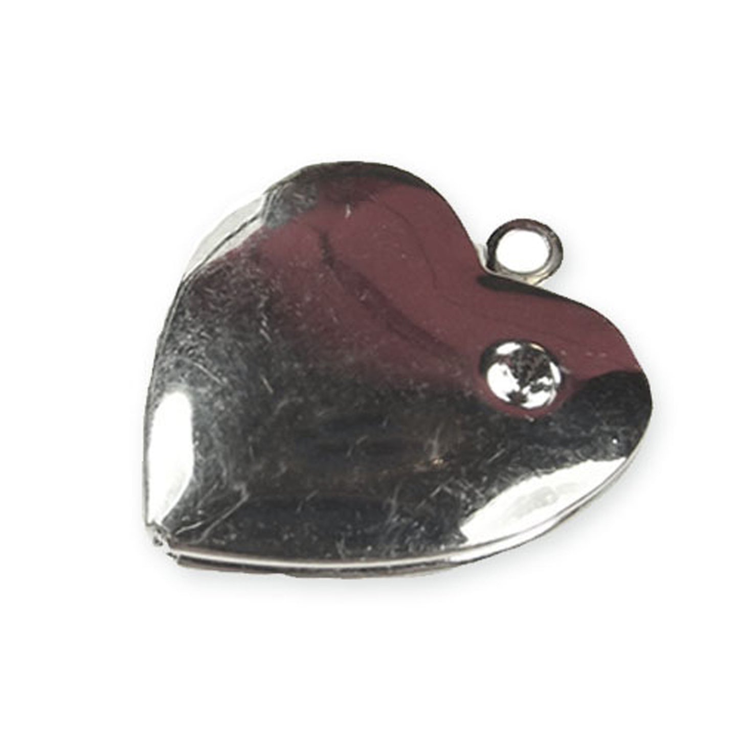 2 x Heart locket with inset detail, silver colour