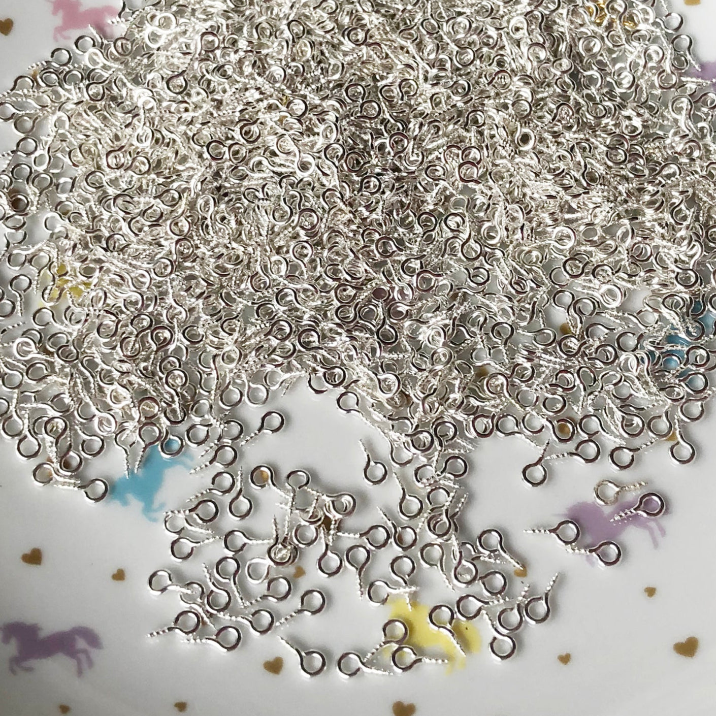 20 Silver colour screw in eyelets