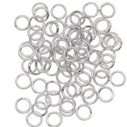 50 silver plated jump rings