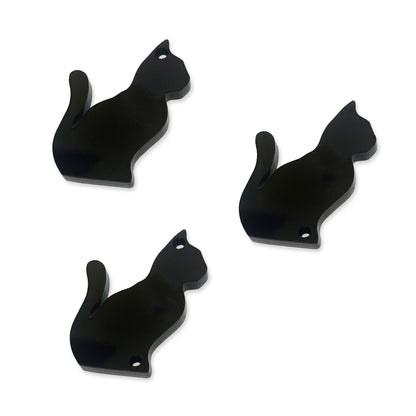 8 Heart sitting cat link shapes, 2cm