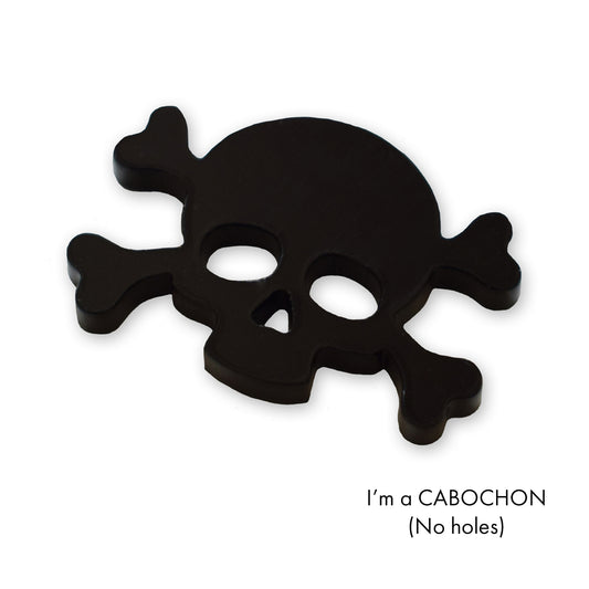 Cabochon Skull & crossbone laser cut