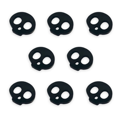 8 skull head cabochons, laser cut