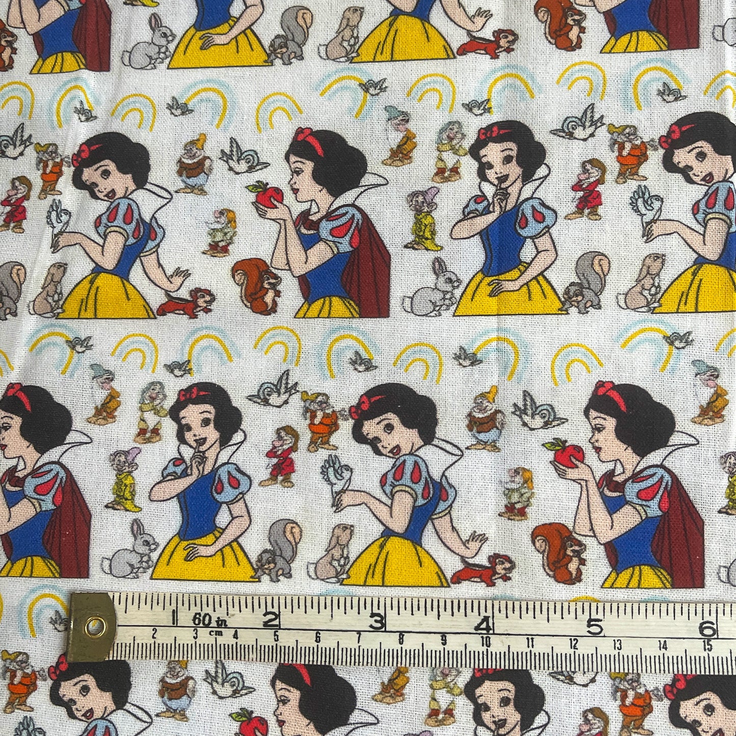 Large offcut Snow White fabric