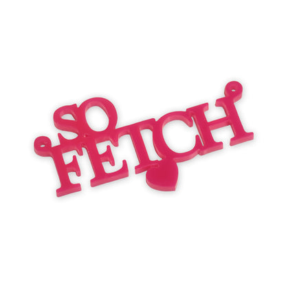 So Fetch laser cut word charm