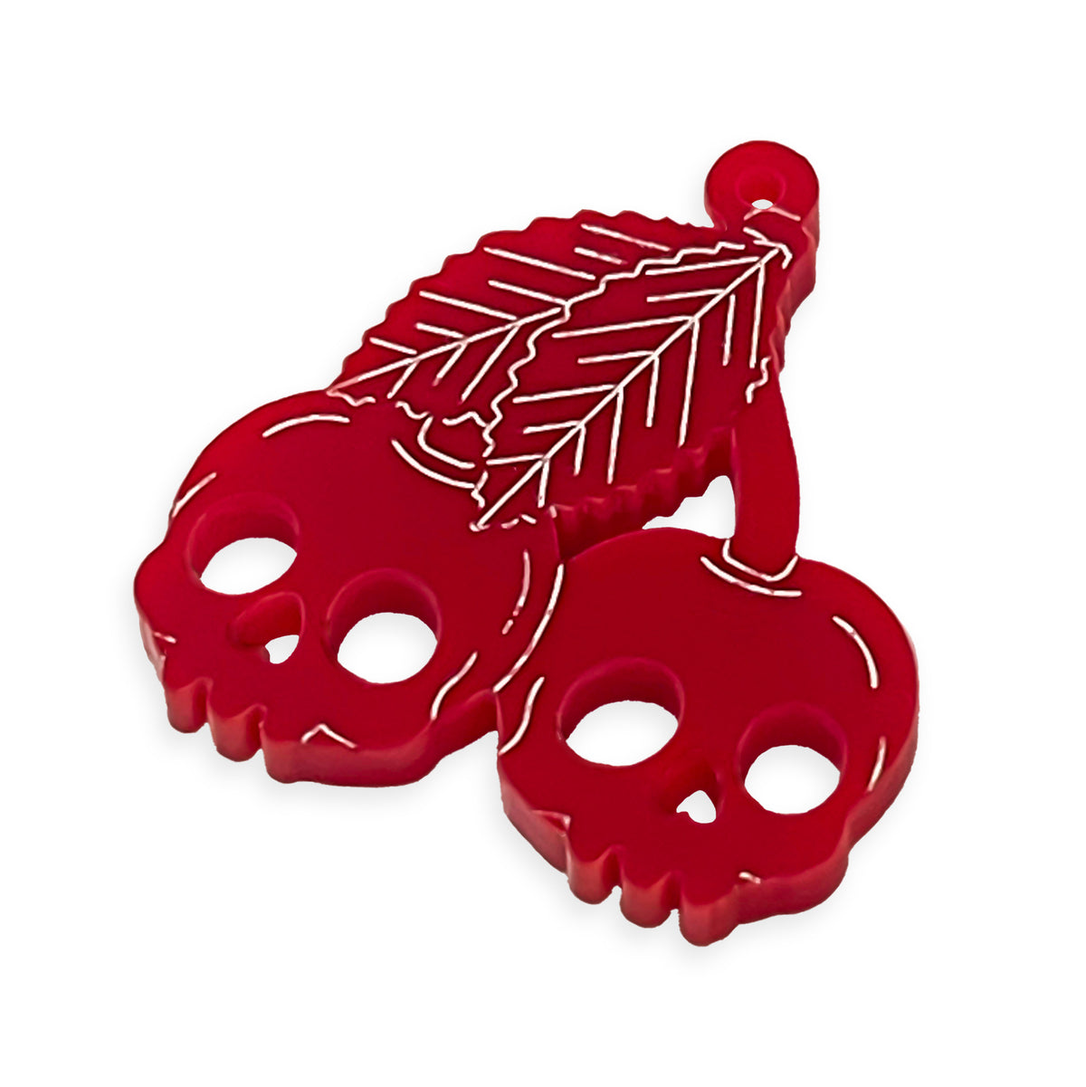 Sour Cherry laser cut colour engraved charm