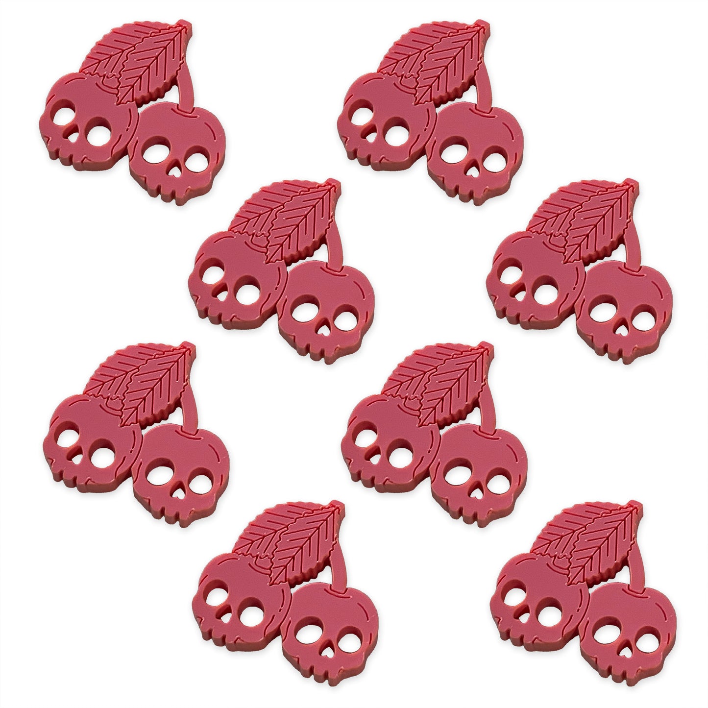 8 Sour Cherry cabochons, 2cm