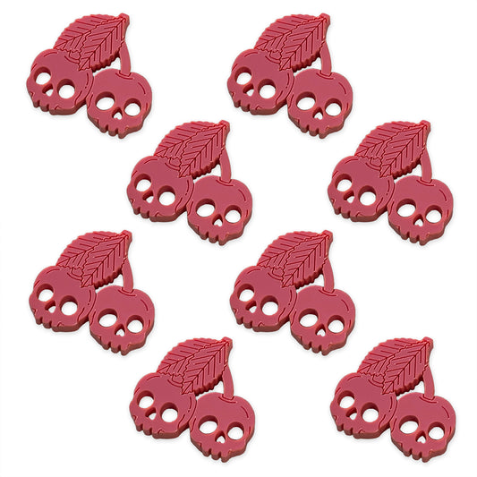 8 Sour Cherry cabochons, 2cm