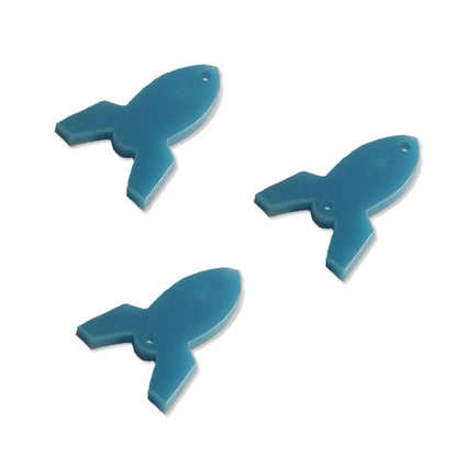 8 Space rocket link shapes, 2cm