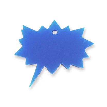 Spiky speech bubble laser cut charm