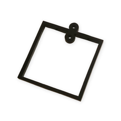 Square frame with hanging loop, laser cut charm