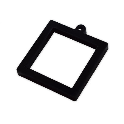 Square UV resin bezel charm