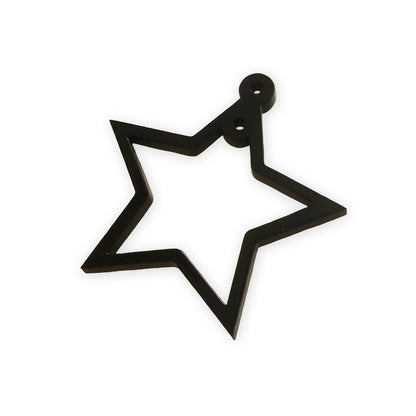 Star frame with hanging loop, laser cut charm