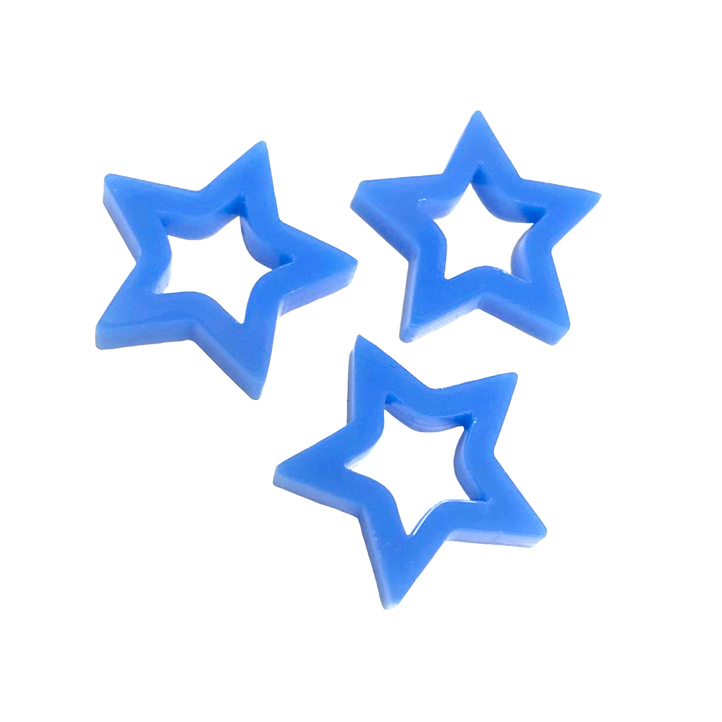 8 hollow star link shapes, 2cm