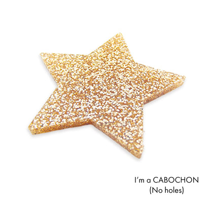 Cabochon Star shape laser cut