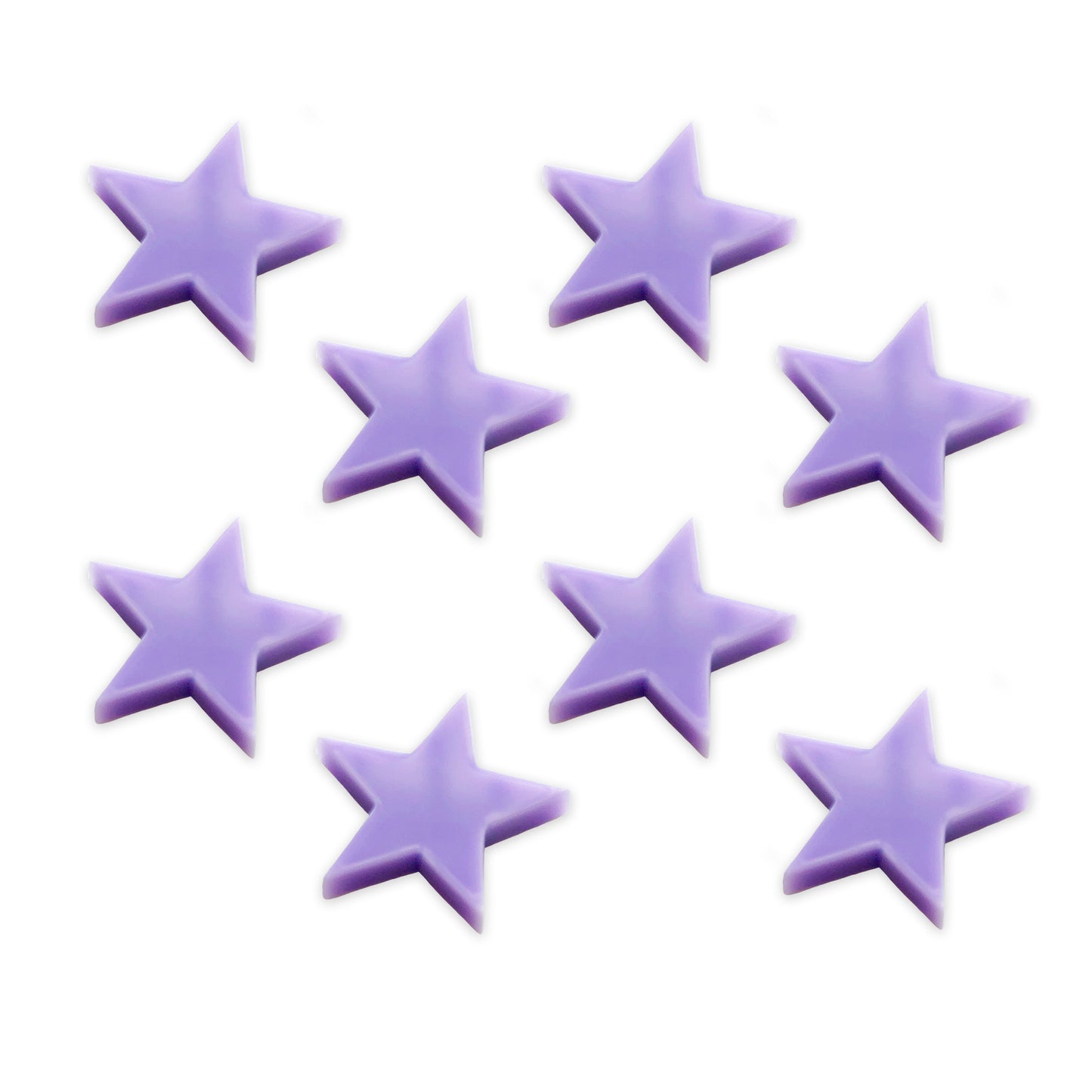 8 star cabochons, laser cut