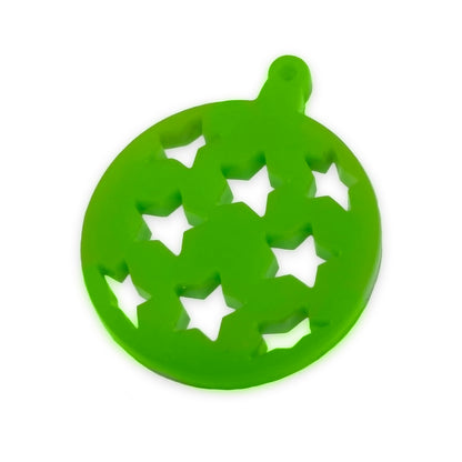 Stars christmas bauble laser cut charm