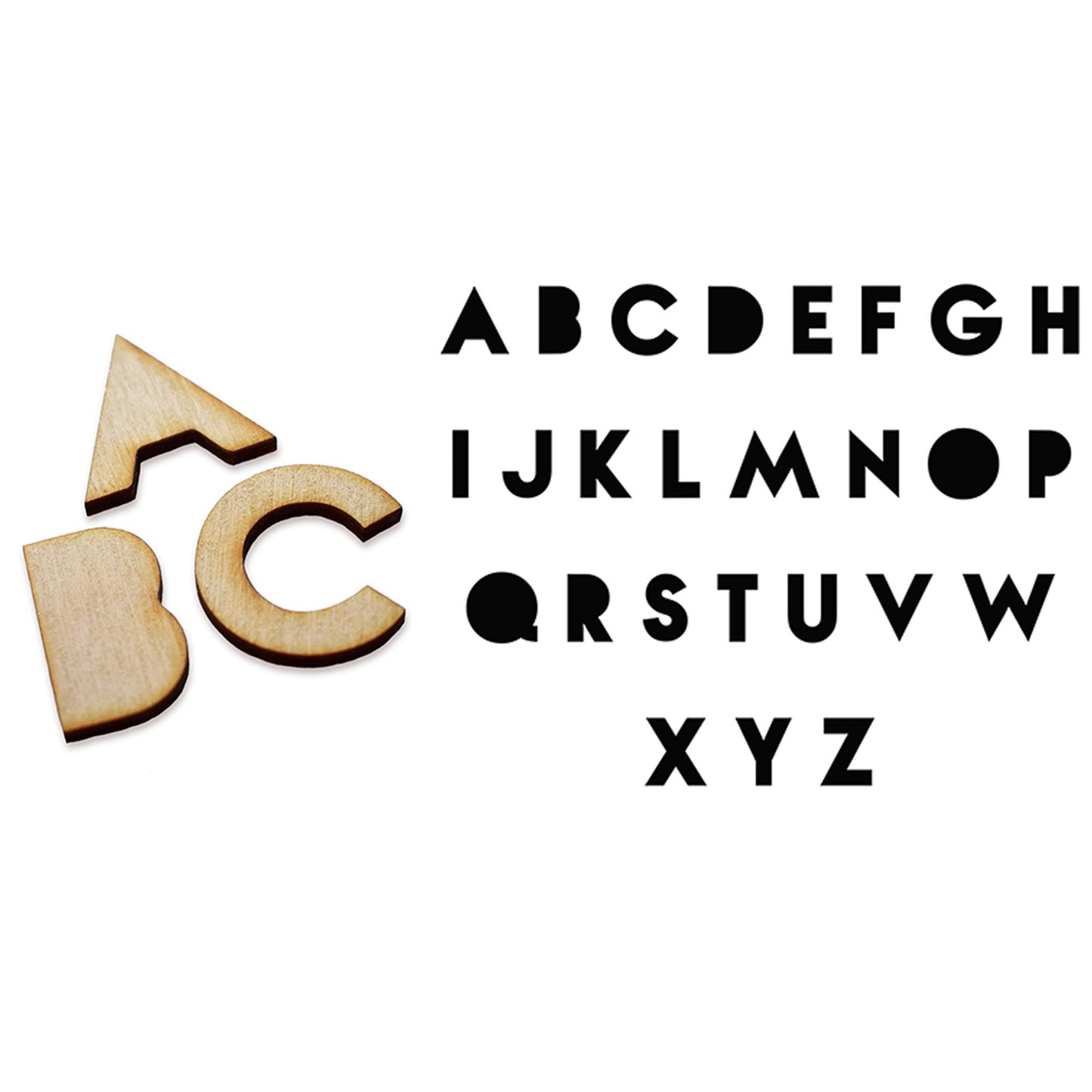 Stencil font letter wood blank, Any letter & size