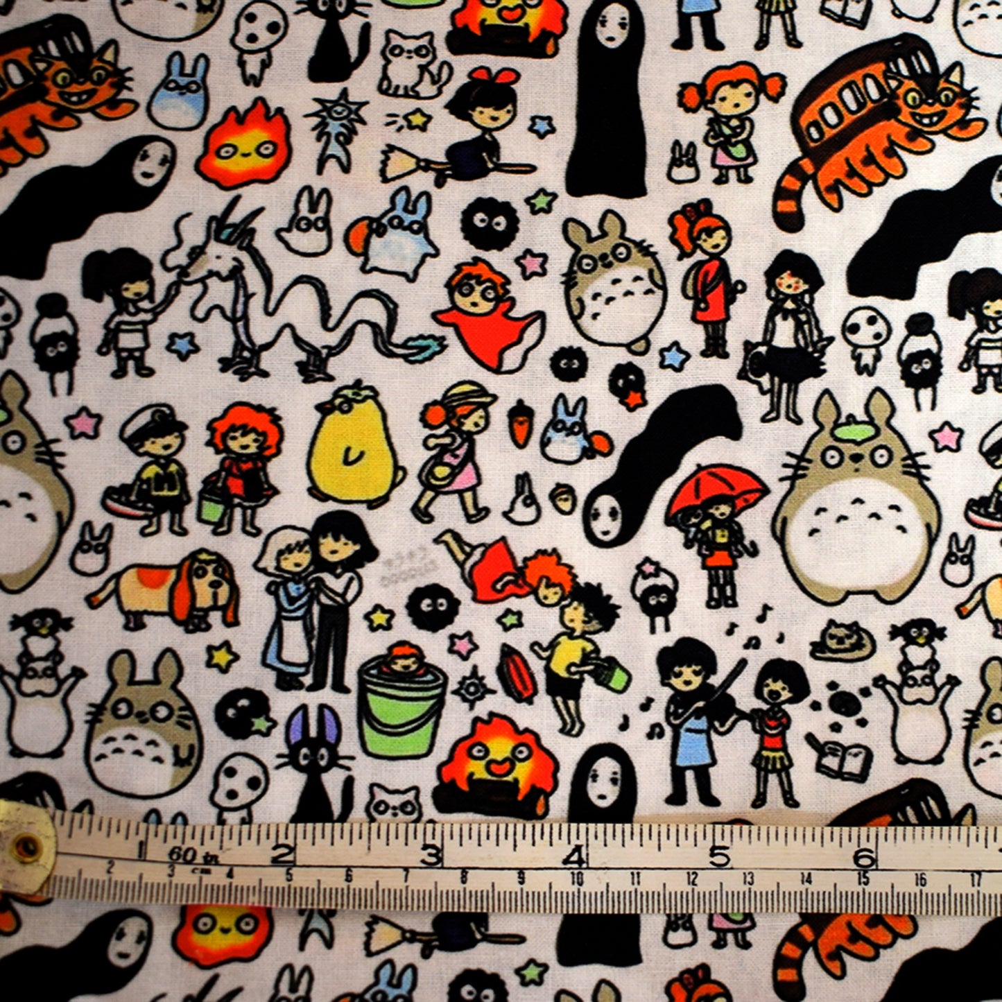 Studio Ghibli characters 100% cotton fabric