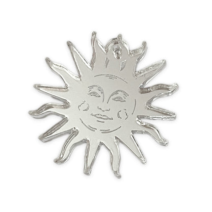 Sun face laser cut charm