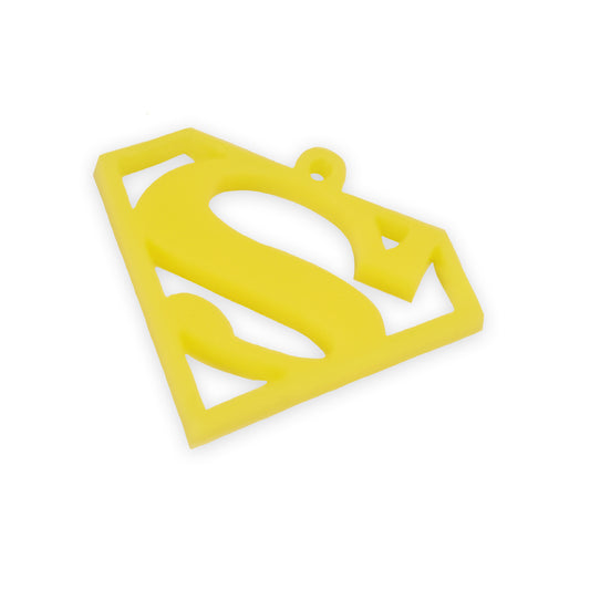 Superman laser cut charm