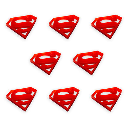 8 Super man cabochons, 2cm