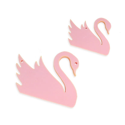 Swan laser cut charm